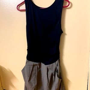 Black and gray mini dress. Appropriate for work